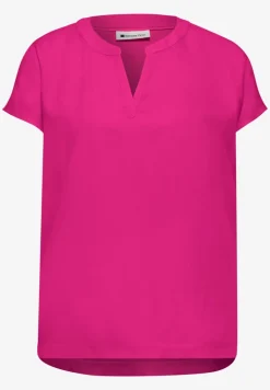 Blouse met losse schouders en gespleten hals