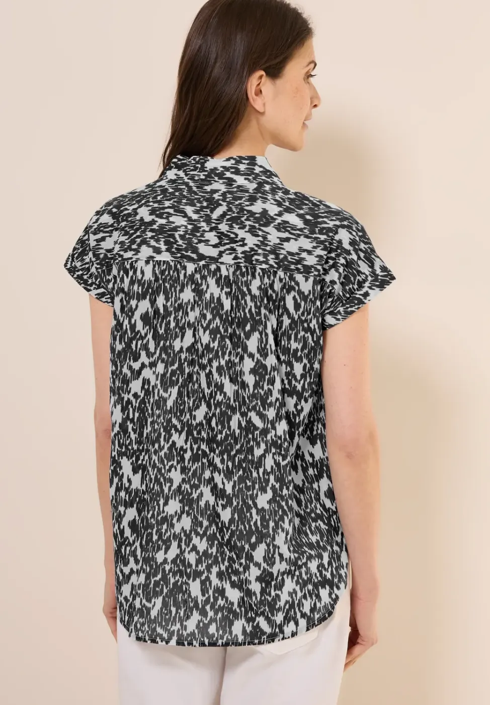 Blouse met minimale print