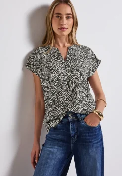 Blouse met minimale print