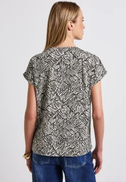Blouse met minimale print