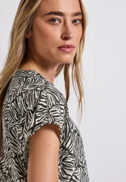 Blouse met minimale print