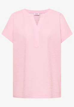 Blouse met overhangende schouders in seersucker kwaliteit