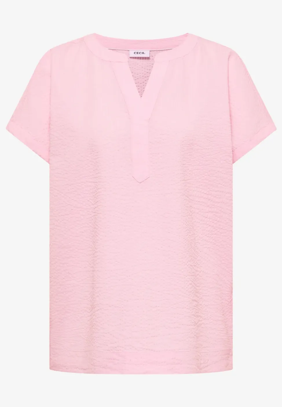 Blouse met overhangende schouders in seersucker kwaliteit
