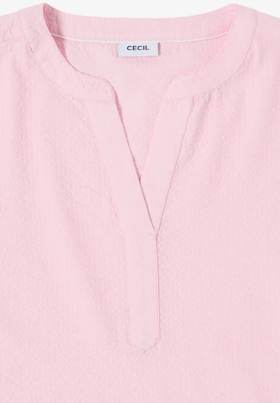Blouse met overhangende schouders in seersucker kwaliteit