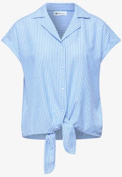 Blouse met overhangende schouders en bowlingkraag