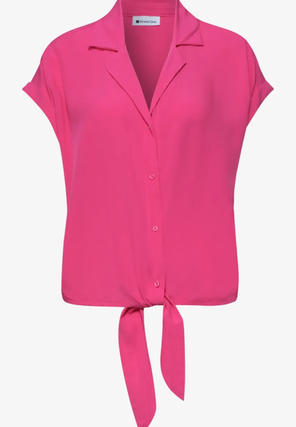 Blouse met overhangende schouders en bowlingkraag