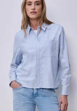 Blouse met overhemdkraag en rugprint