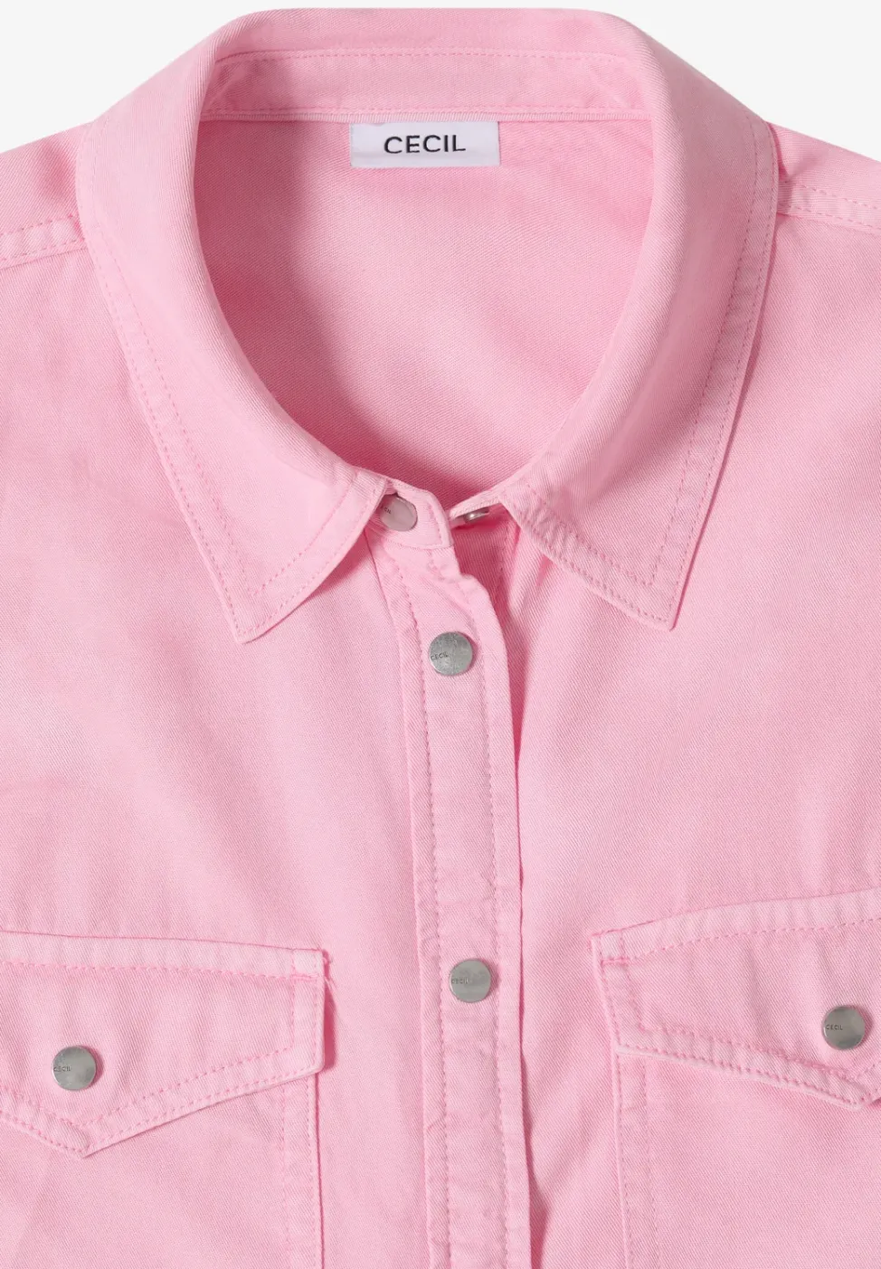 Blouse met overhemdkraag en omslag