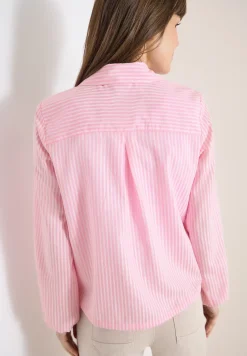 Blouse met overhemdkraag en strepen