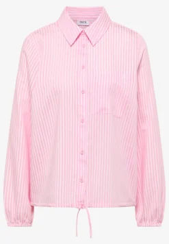 Blouse met overhemdkraag en strepen
