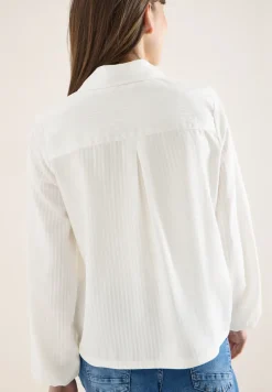 Blouse met overhemdkraag en strepen