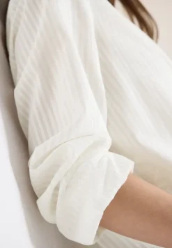 Blouse met overhemdkraag en strepen