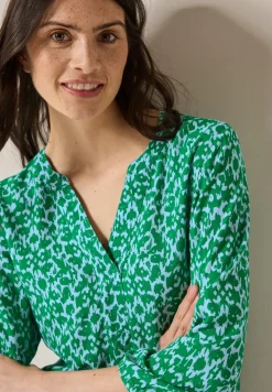 Blouse met print en glitter