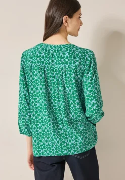 Blouse met print en glitter