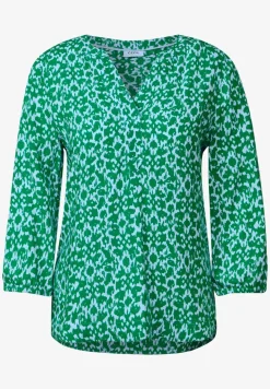 Blouse met print en glitter