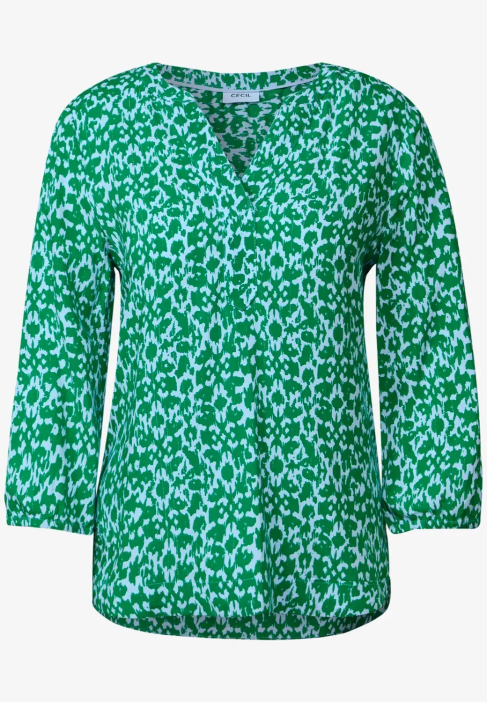 Blouse met print en glitter