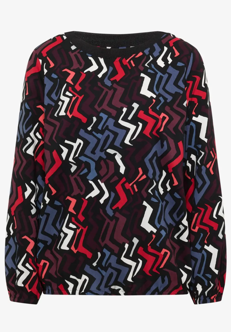 Blouse met print en glitter