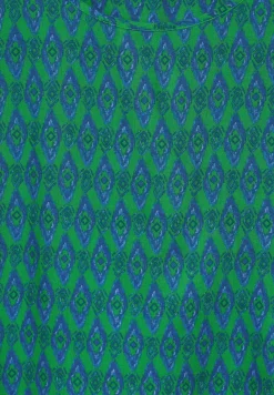 Blouse met print en knopen