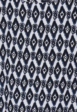 Blouse met print en knopen