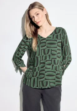 Blouse met print en mouwdetail