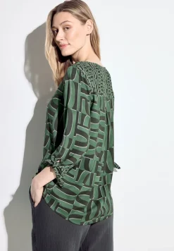 Blouse met print en mouwdetail