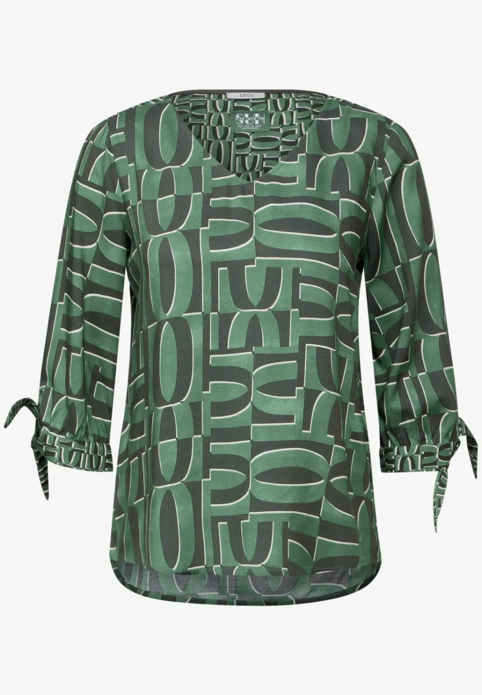 Blouse met print en mouwdetail