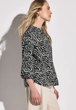 Blouse met print en ruches