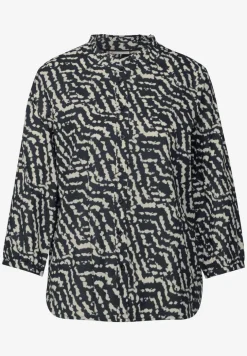 Blouse met print en ruches
