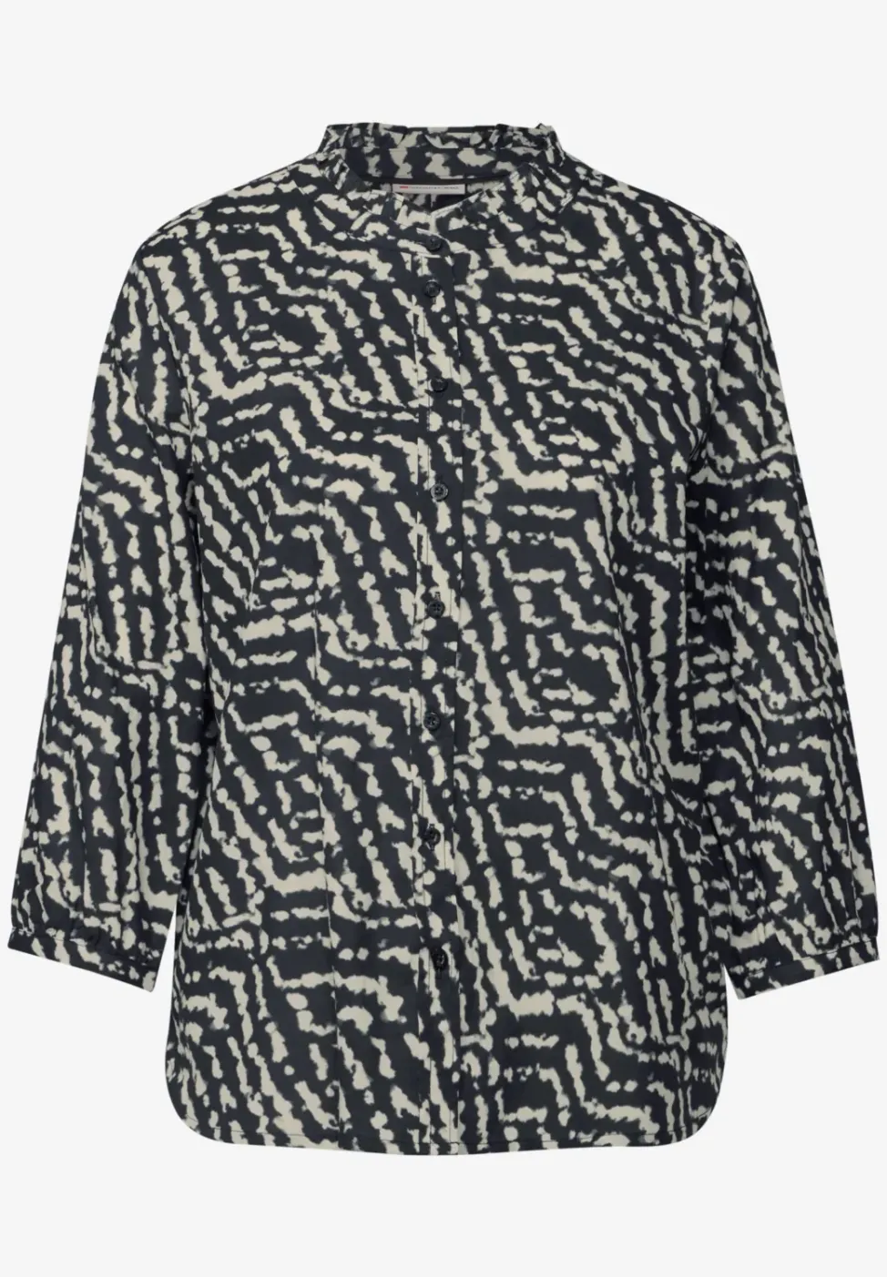 Blouse met print en ruches
