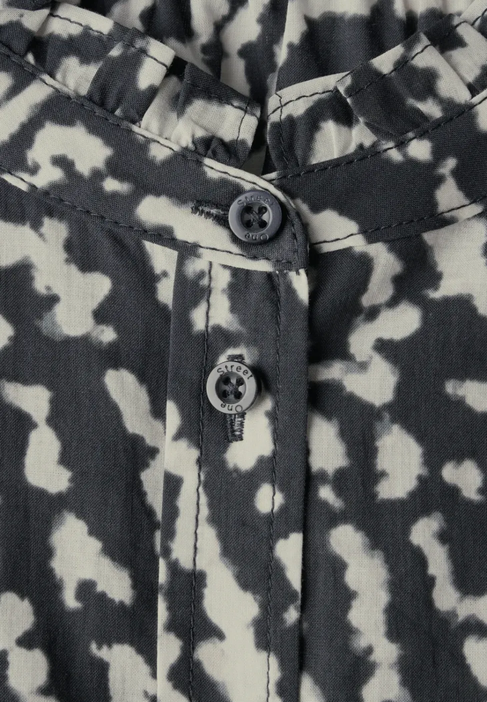 Blouse met print en ruches