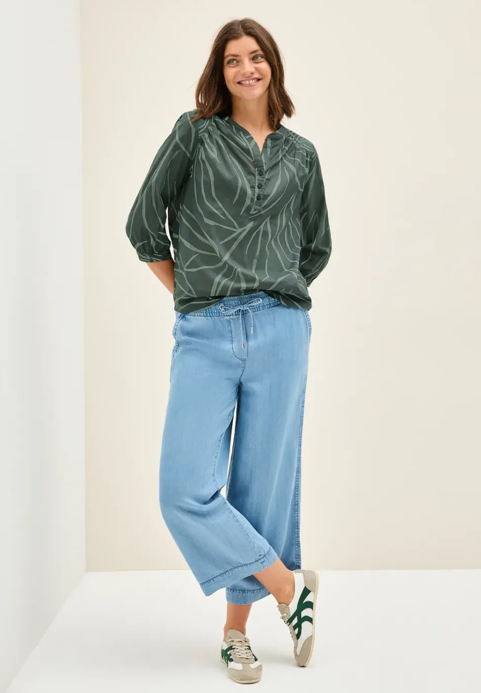 Blouse met printmix