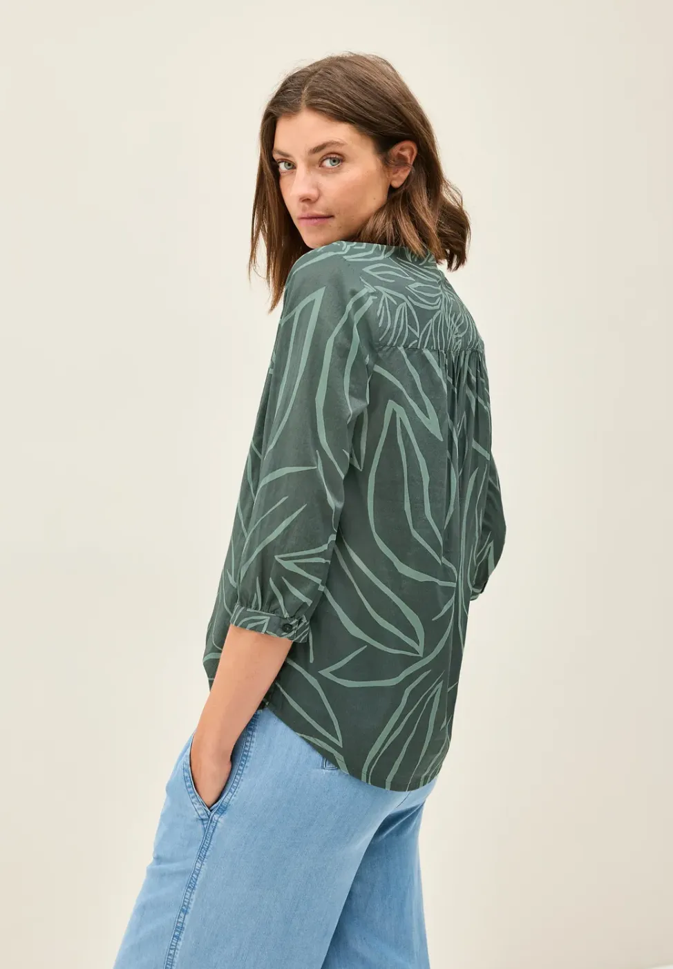 Blouse met printmix