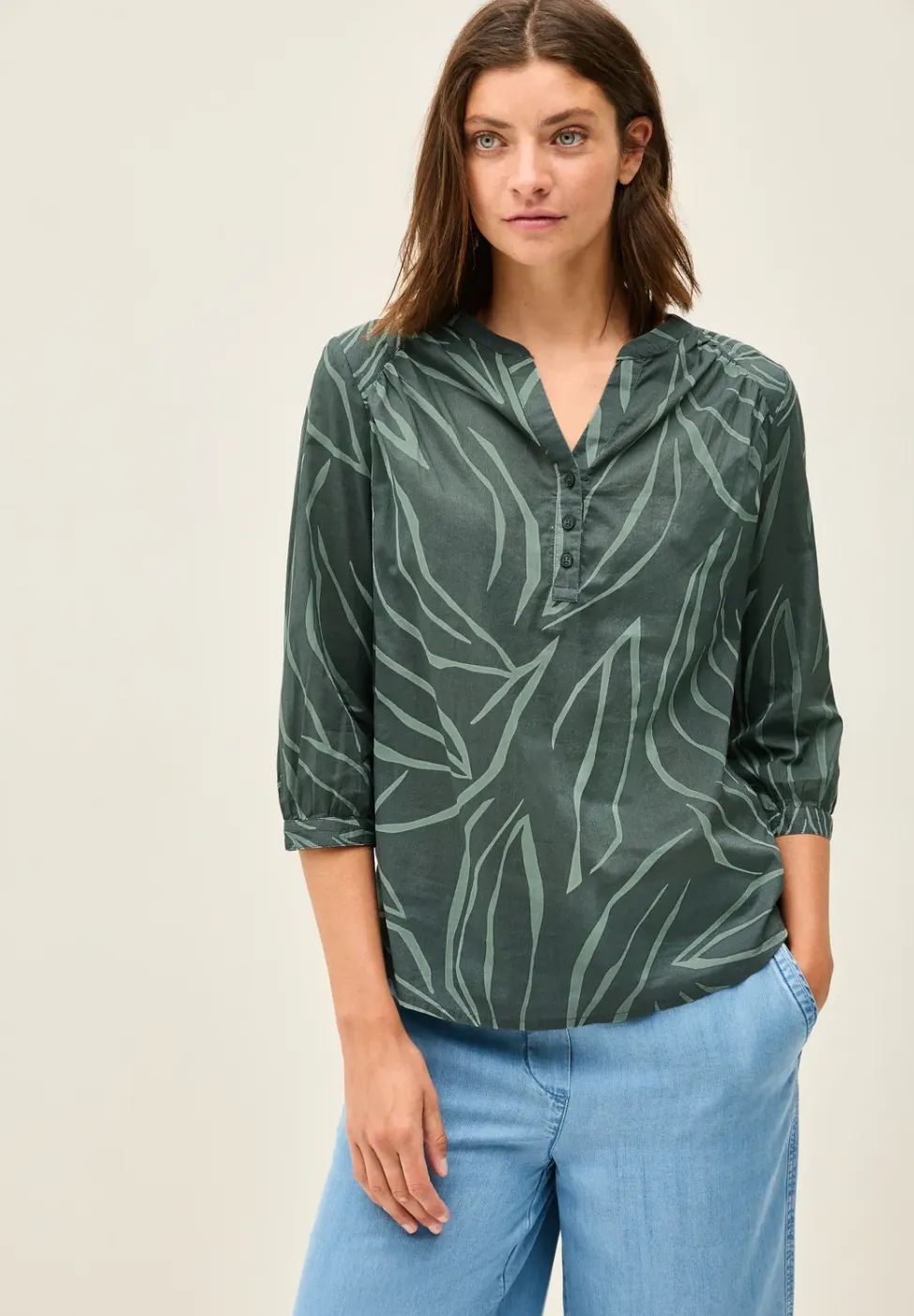 Blouse met printmix