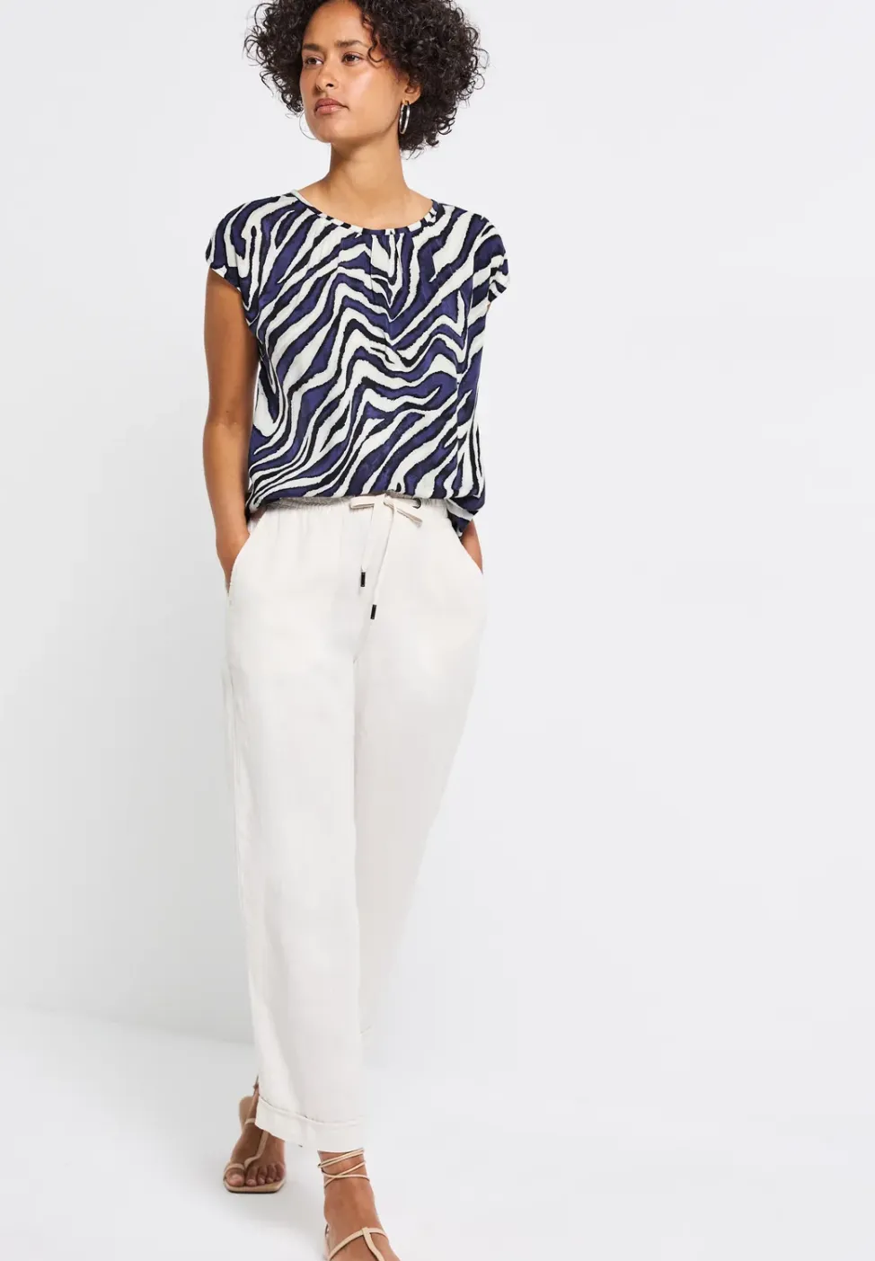 Blouse met rimpels