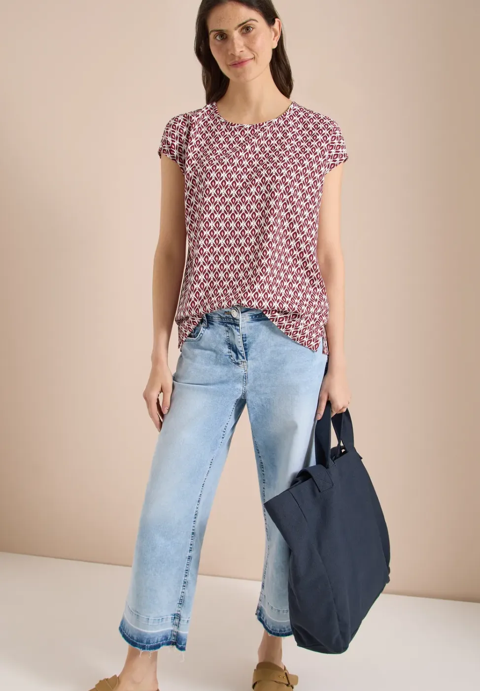 Blouse met ronde hals