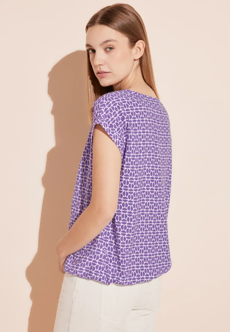 Blouse met V-hals