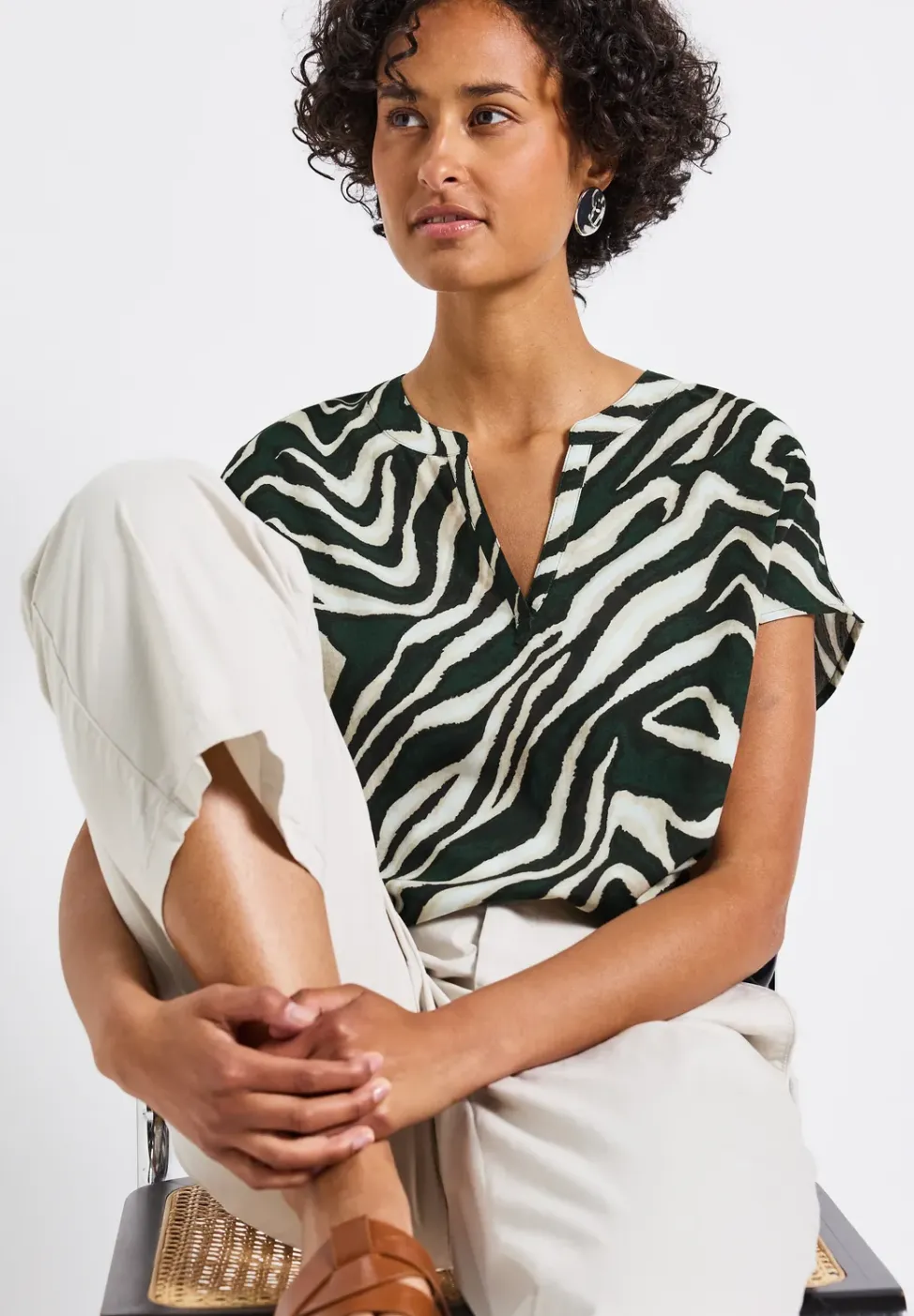 Blouse met zebrapatroon