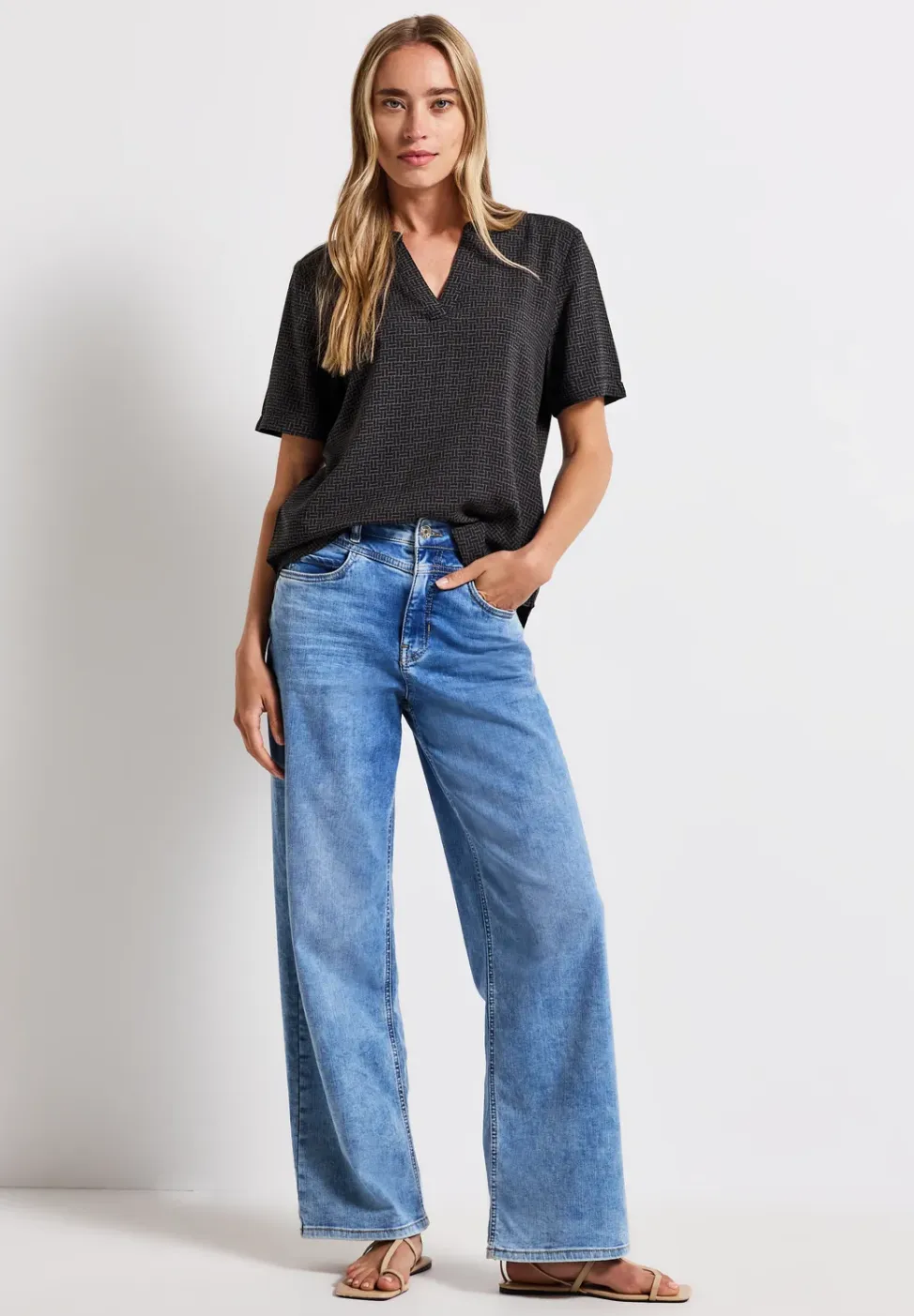 Blouse shirt met omslag