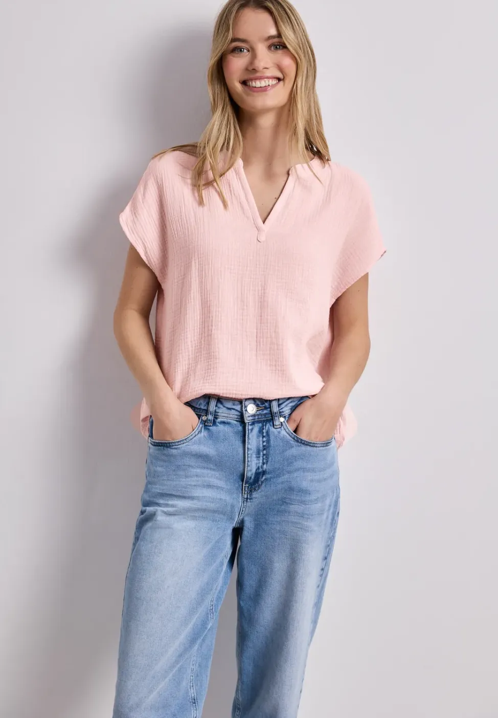 Blouse shirt van mousseline