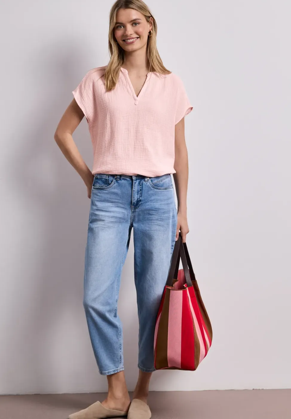Blouse shirt van mousseline