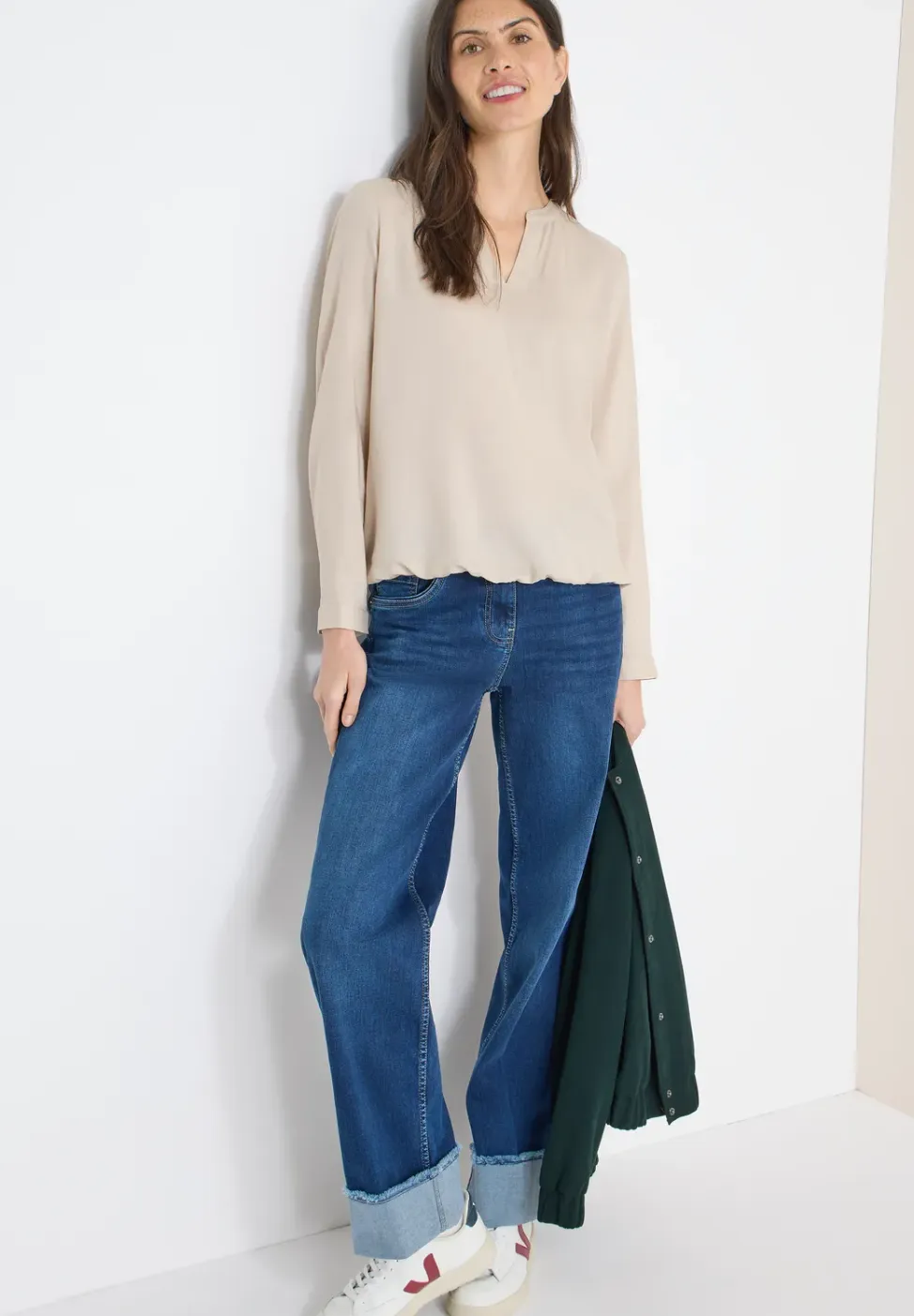 Blouse in effen kleur