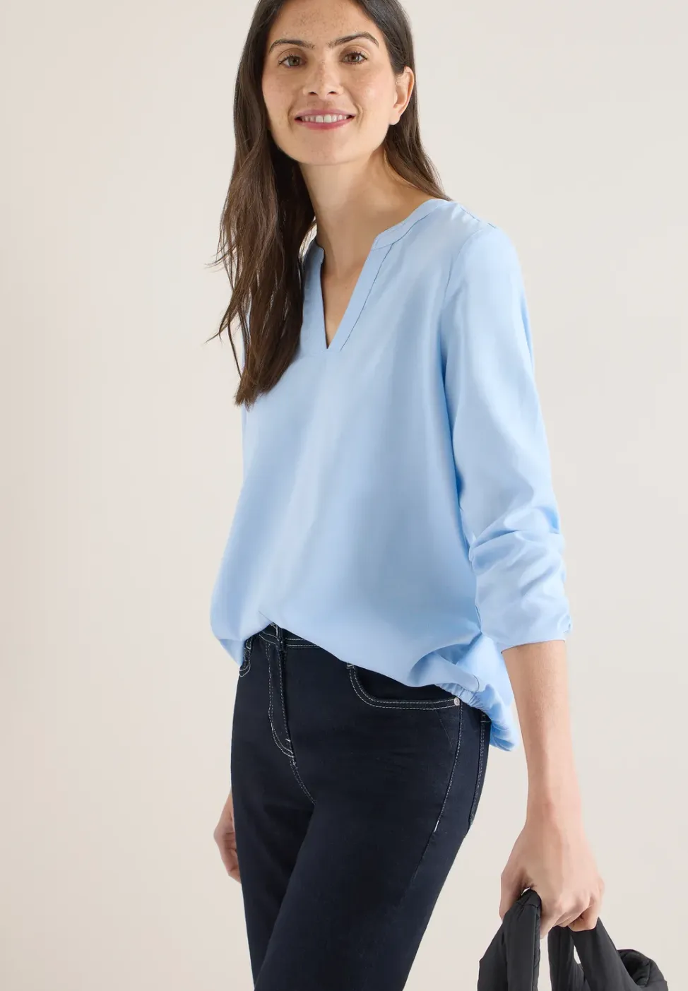 Blouse in effen kleur