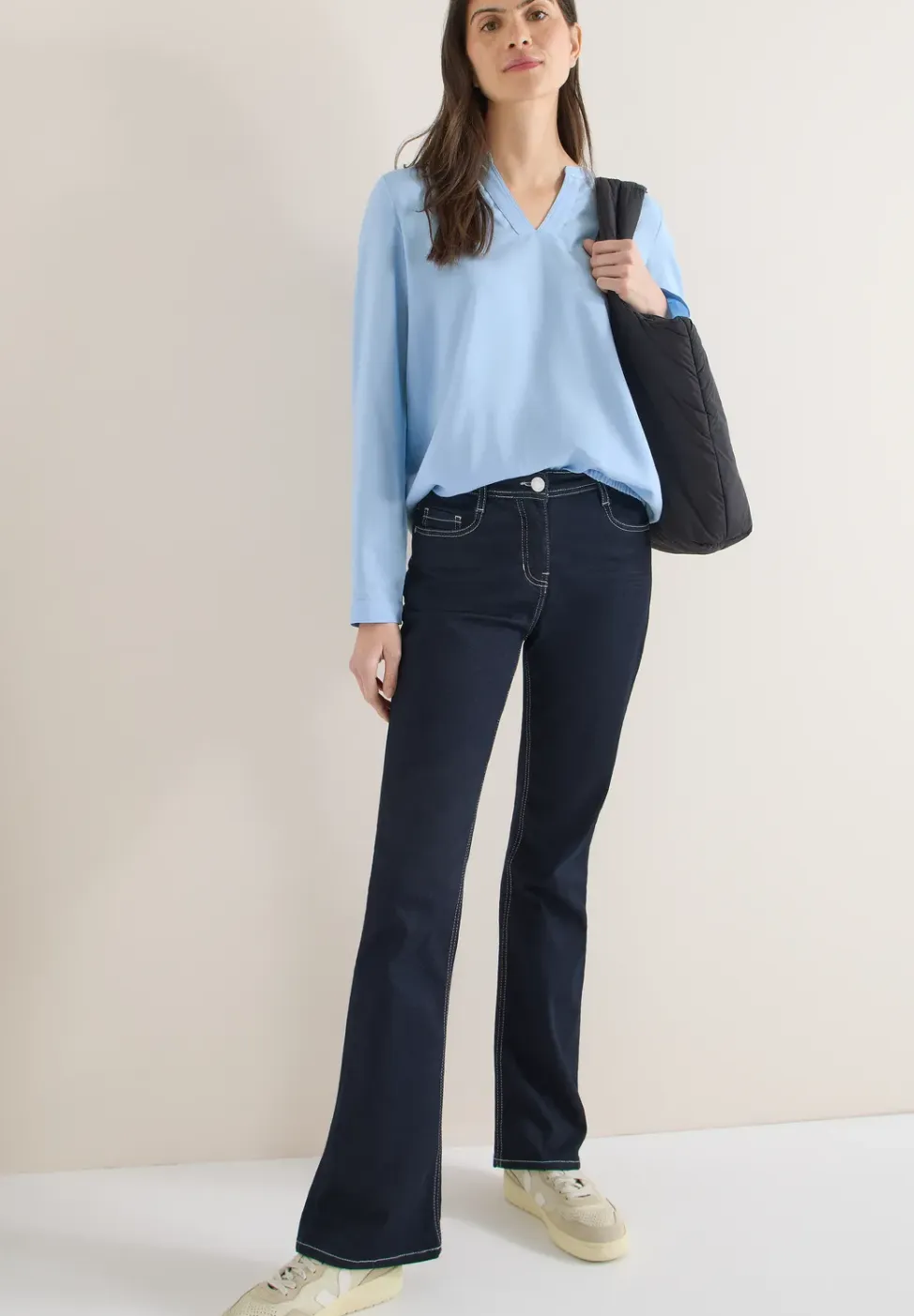 Blouse in effen kleur