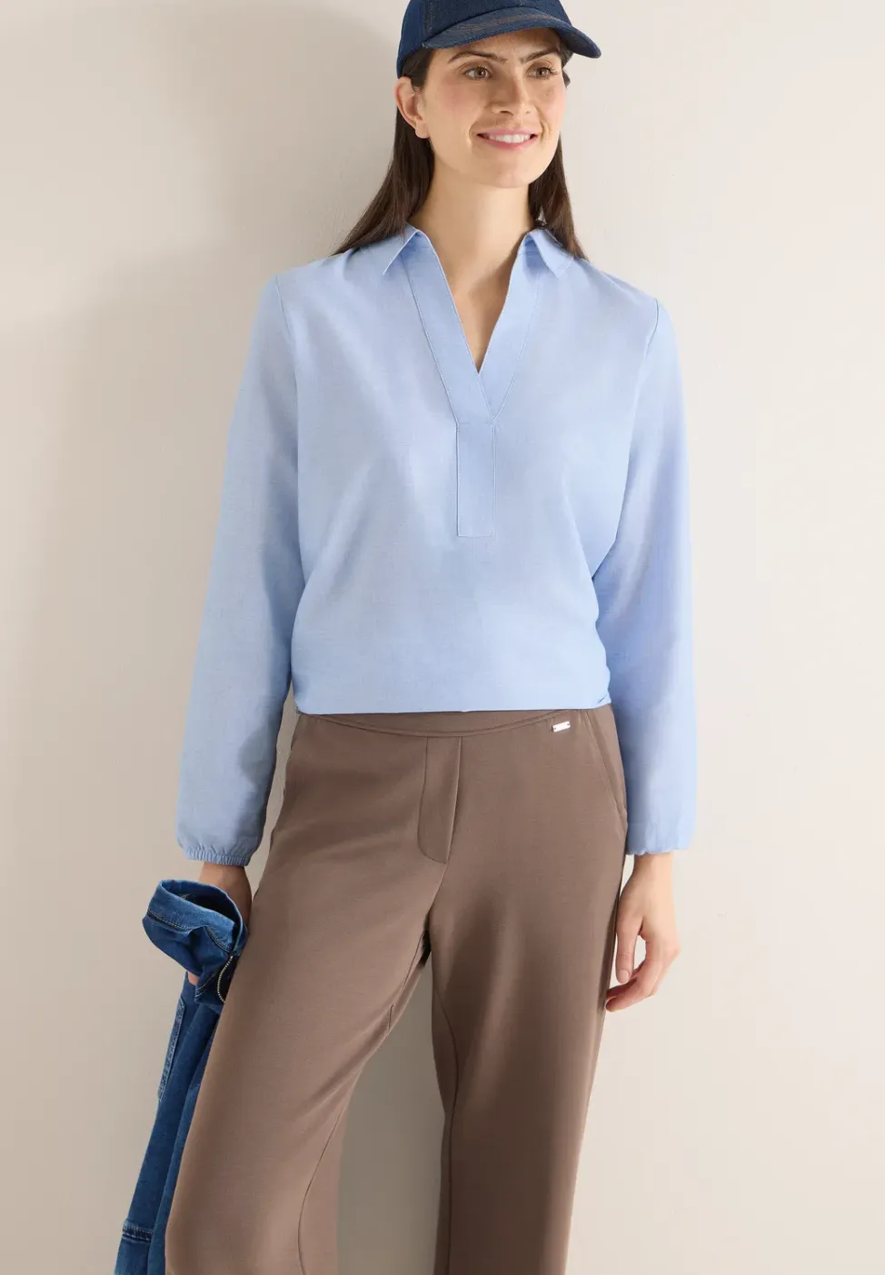 Blouse in effen kleur