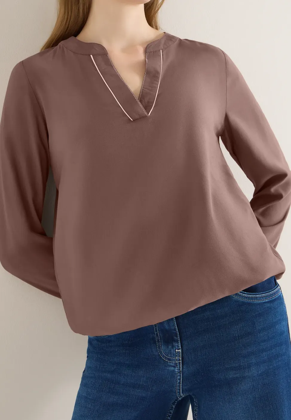Blouse in effen kleur