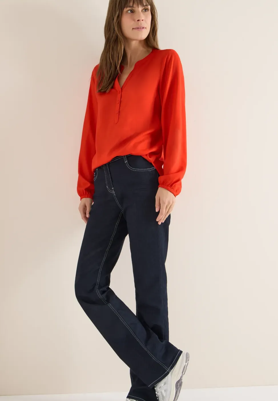 Blouse in effen kleur