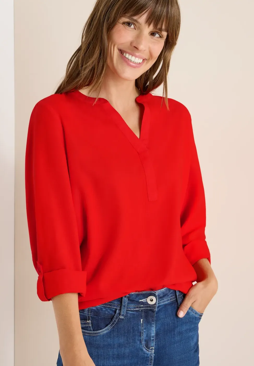 Blouse in effen kleur