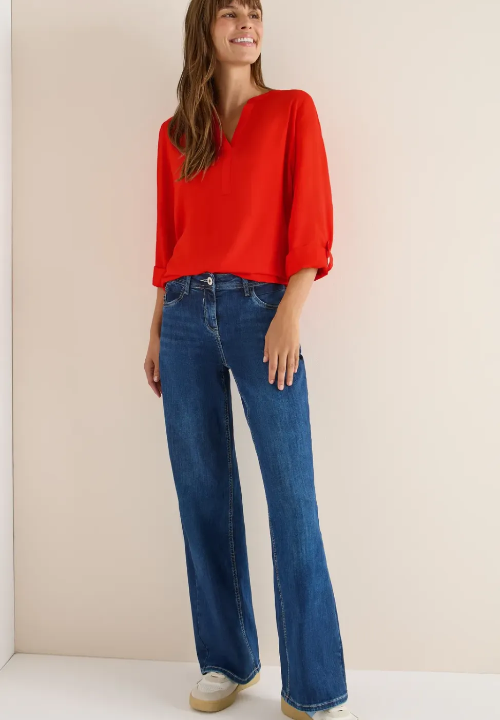 Blouse in effen kleur
