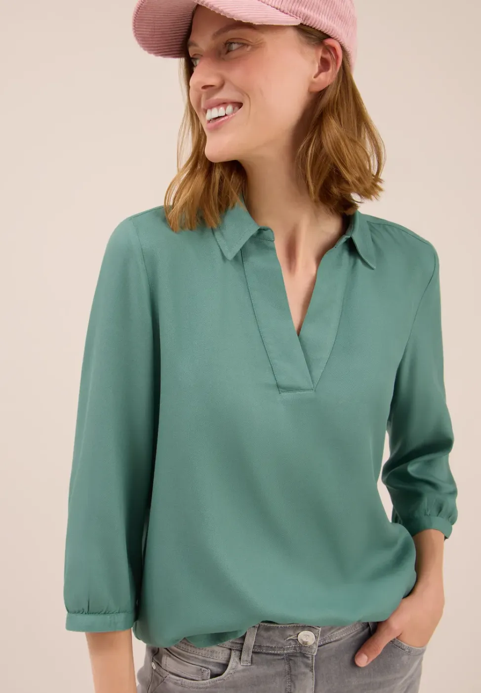 Blouse in effen kleur