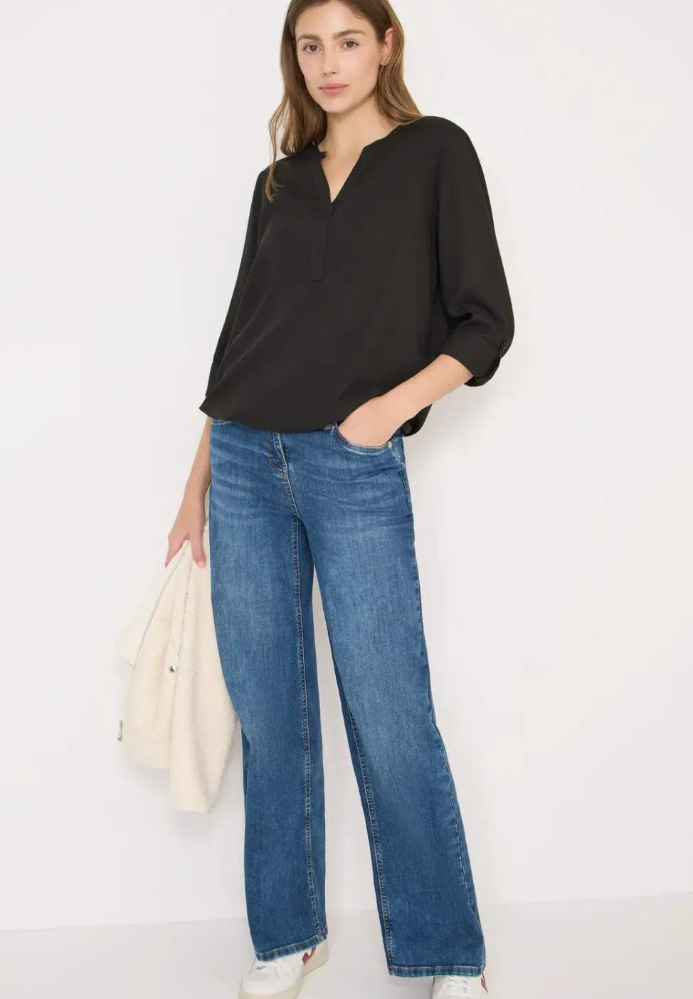 Blouse in effen kleur